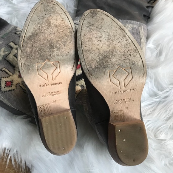 Cobra Society Boots - Zeus Charcoal Over the Knee - Picture 6 of 8